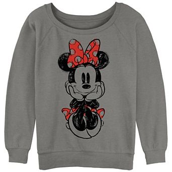 Disney's Mickey Mouse & Friends Juniors' Minnie Mouse Doodle Slouchy Graphic Sweatshirt