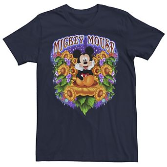 Disney's Mickey Mouse Juniors' Sunflowers Boyfriend Graphic Tee