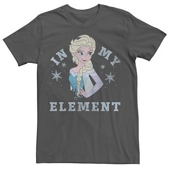 Disney's Frozen Juniors' Elsa In My Element Snowflakes Boyfriend Graphic Tee