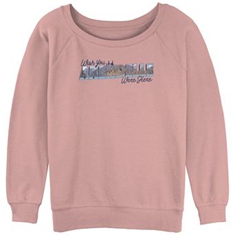 Disney's Frozen Juniors' Arendelle Wish You Were Here Slouchy Graphic Sweatshirt