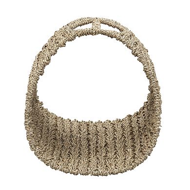Household Essentials Oval Seagrass Magazine Rack