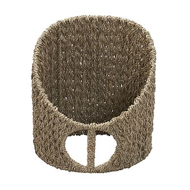 Household Essentials Oval Seagrass Magazine Rack
