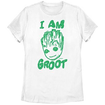 Juniors' Marvel Guardians Of The Galaxy I Am Groot Logo Graphic Tee
