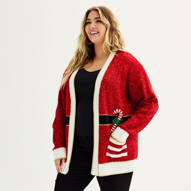 Plus size christmas cardigan sale