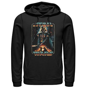 Men's Star Wars A New Hope Darth Vader Luke Skywalker Fight Graphic Hoodie