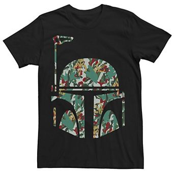 Men's Star Wars: Empire Strikes Back Boba Fett Helmet Camo Graphic Tee