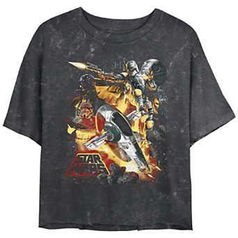 Juniors' Star Wars Empire Space Montage Boba Graphic Tee