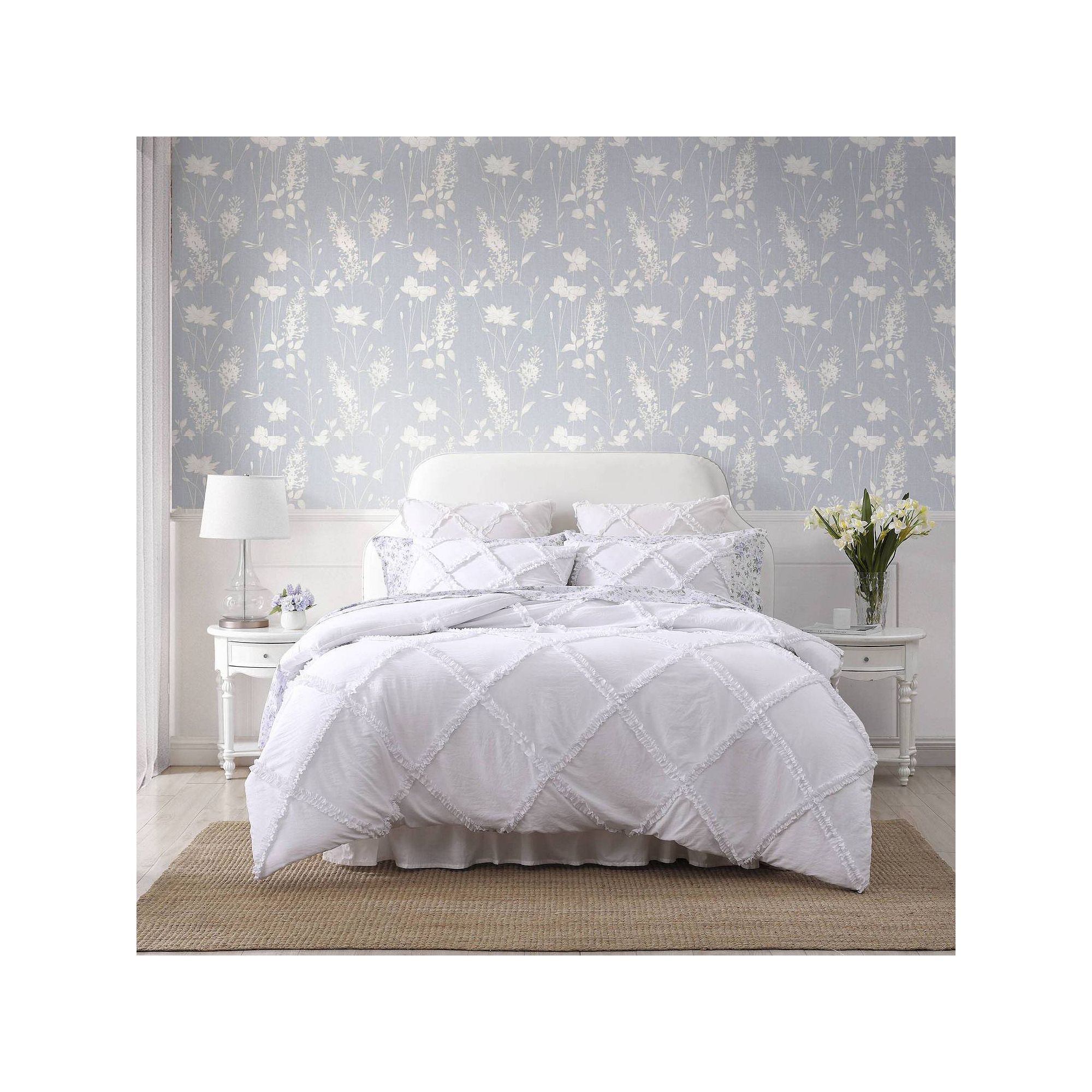 Laura Ashley Norah Comforter Set, White