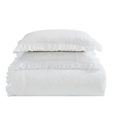 Laura Ashley Eyelet Comforter Set