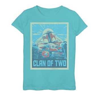 Girls 7-16 The Mandalorian Clan of Two Din Djarin & Grogu Graphic Tee
