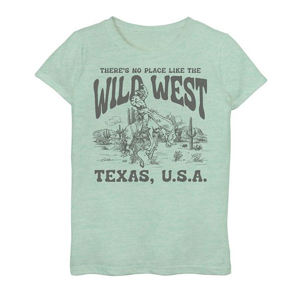 Girls 7-16 There's No Place Like The Wild West Texas USA Cowboy Desert ...