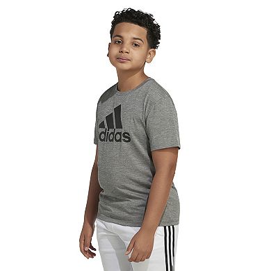 Husky Boys 8 Plus- 20 Plus adidas Essential Poly Melange Logo Graphic Tee