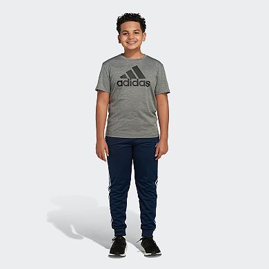 Husky Boys 8 Plus- 20 Plus adidas Essential Poly Melange Logo Graphic Tee