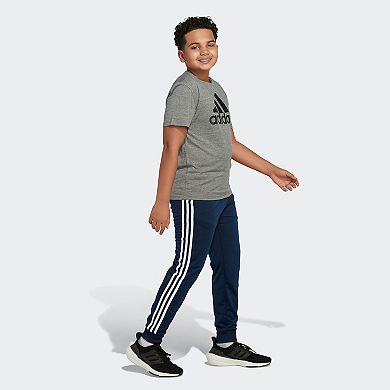 Husky Boys 8 Plus- 20 Plus adidas Essential Poly Melange Logo Graphic Tee