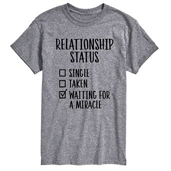Big & Tall Relationship Status Checklist Graphic Tee