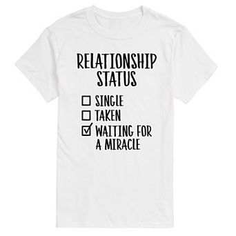 Big & Tall Relationship Status Checklist Graphic Tee