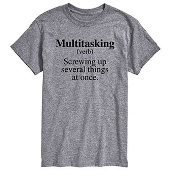 Big & Tall Multitasking Definition Graphic Tee