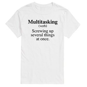 Big & Tall Multitasking Definition Graphic Tee