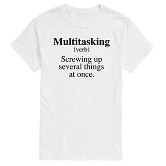 Big & Tall Multitasking Definition Graphic Tee