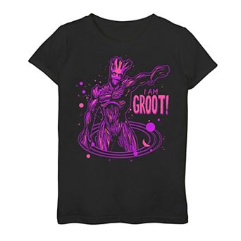 Girls 7-16 Plus Size Marvel Guardians of the Galaxy I Am Groot Space Orbit Plus Graphic Tee