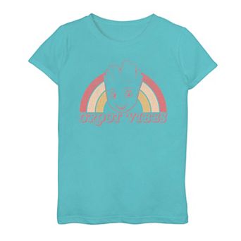 Plus Size Girls 8-20 Marvel Guardians Of The Galaxy Classic Groot Vibes Rainbow Colors Graphic Tee