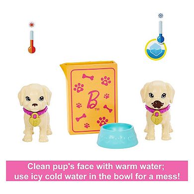 Barbie® Brown Hair, 2 Puppies and Color-Change Pup Adoption Playset & Barbie Doll