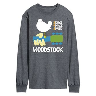Men's Woodstock Poster Long Sleeve Graphic Tee
