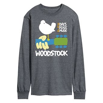 Men's Woodstock Poster Long Sleeve Graphic Tee