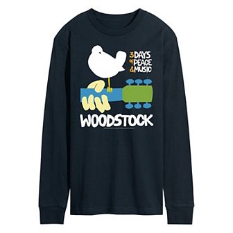 Men's Woodstock Poster Long Sleeve Graphic Tee