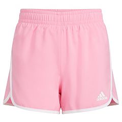 adidas Girls' Big 3 Stripe Pacer Mesh Short, Adi Black/Pink, X