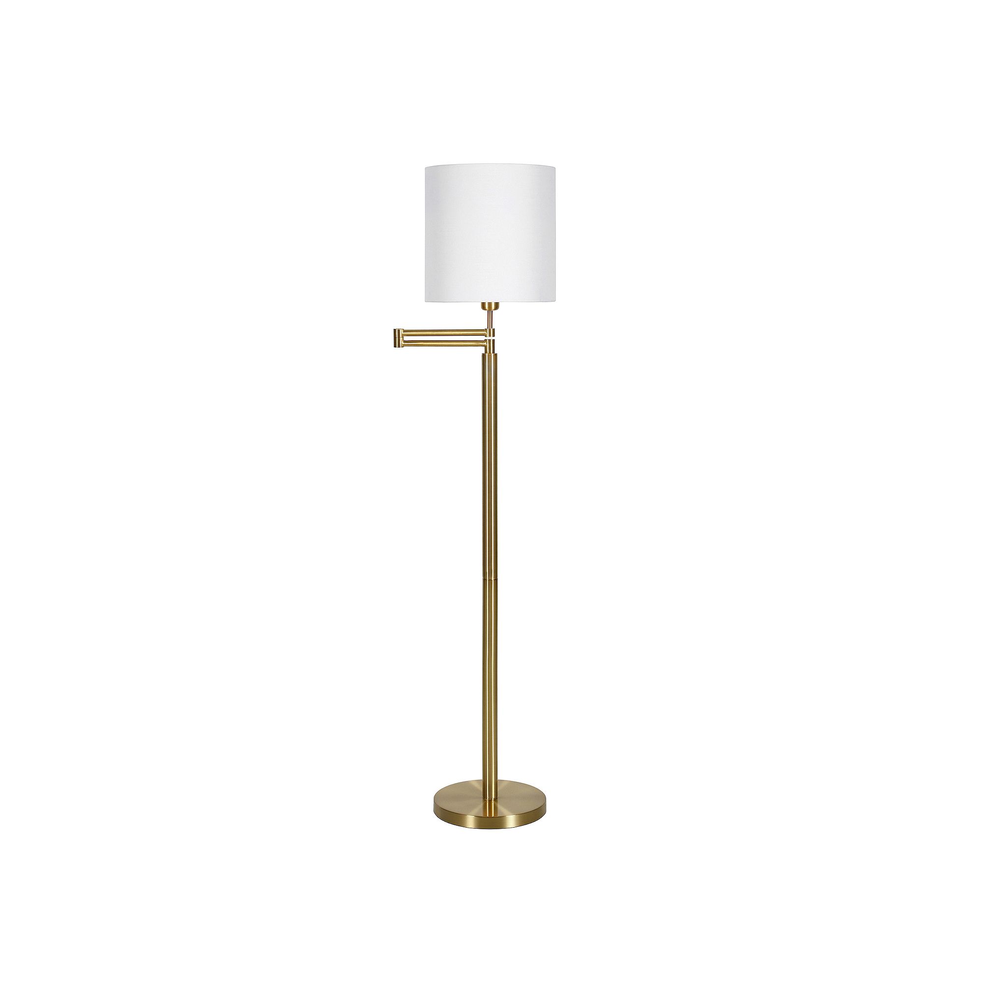 Finley & Sloane Moby Gold Swing Arm Floor Lamp, Brass