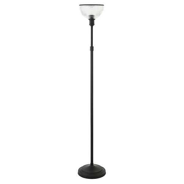Evelyn&Zoe Modern 65 in 1-Light Adjustable Height Floor Lamp, Black