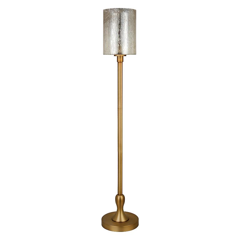 Henn&Hart 12  Brass Metal/Mercury Glass Floor Lamp