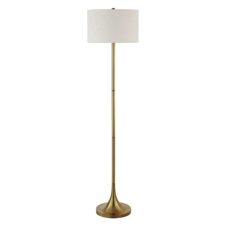 Evelyn&Zoe Transitional 62 in 1-Light Adjustable Height Floor Lamp  Gold
