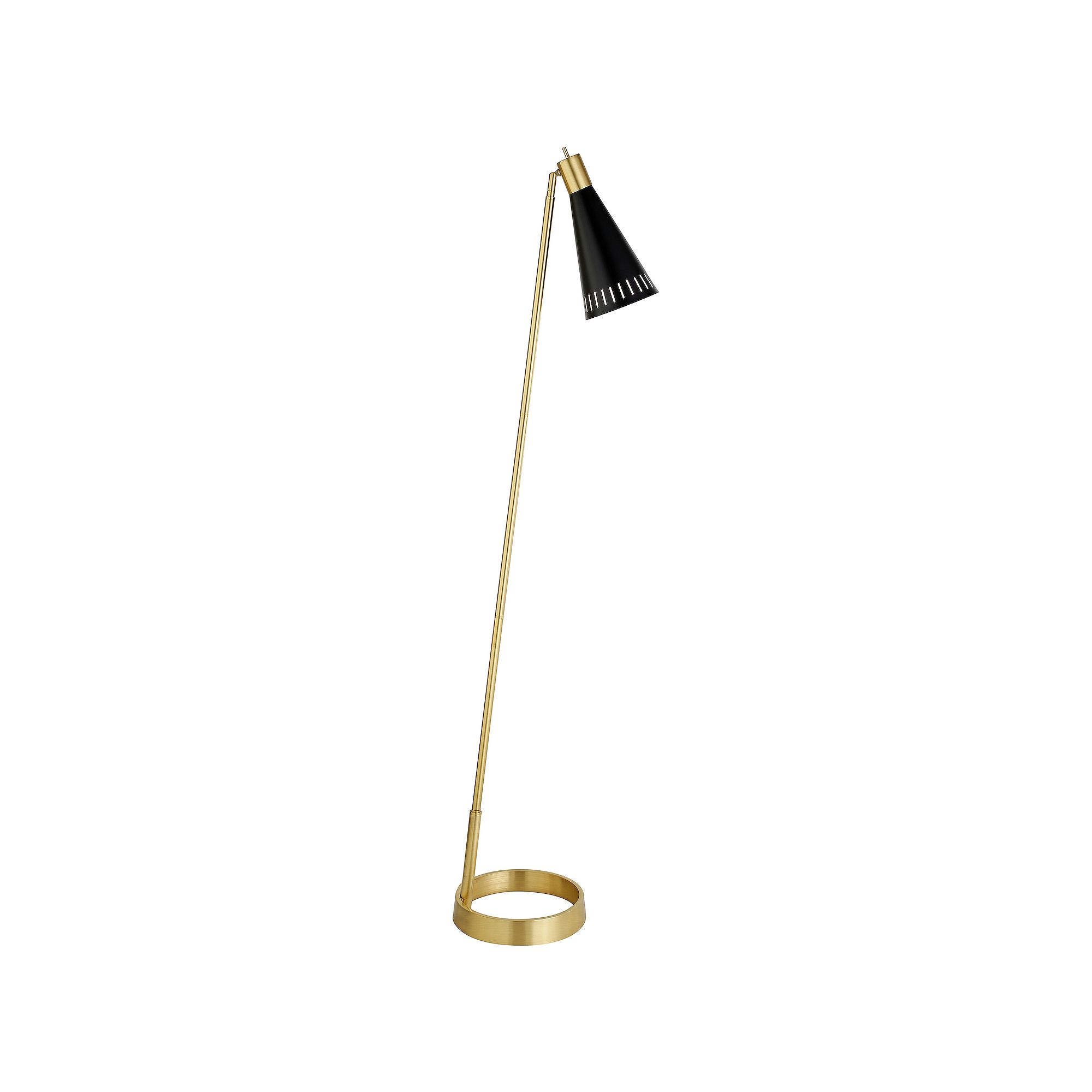 Finley & Sloane Kintam Tall Floor Lamp, Brushed Bras Black