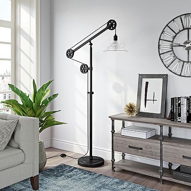 Finley & Sloane Descartes Pulley System Floor Lamp