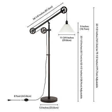 Finley & Sloane Descartes Pulley System Floor Lamp