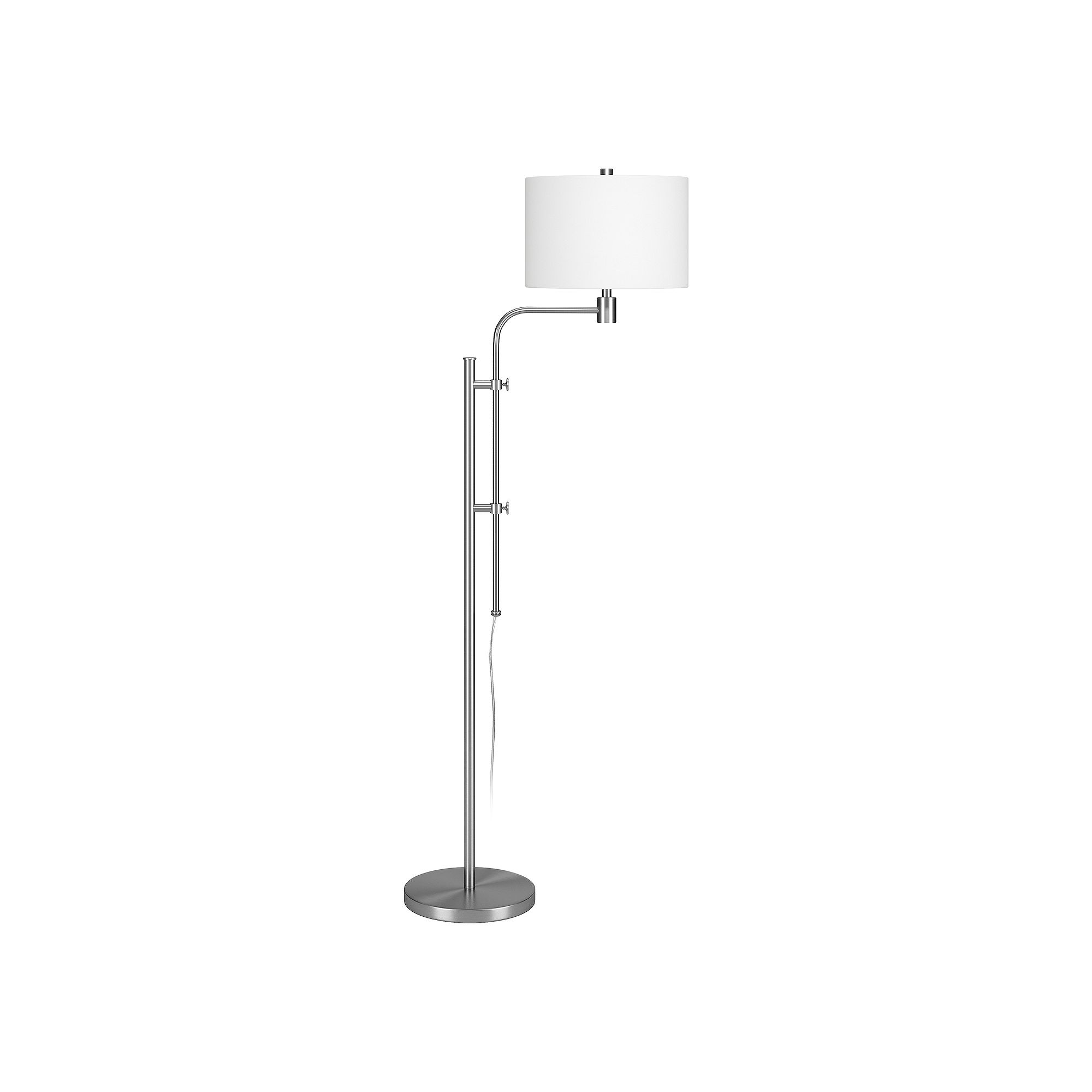 Finley & Sloane Polly Floor Lamp, Brushed Nickel