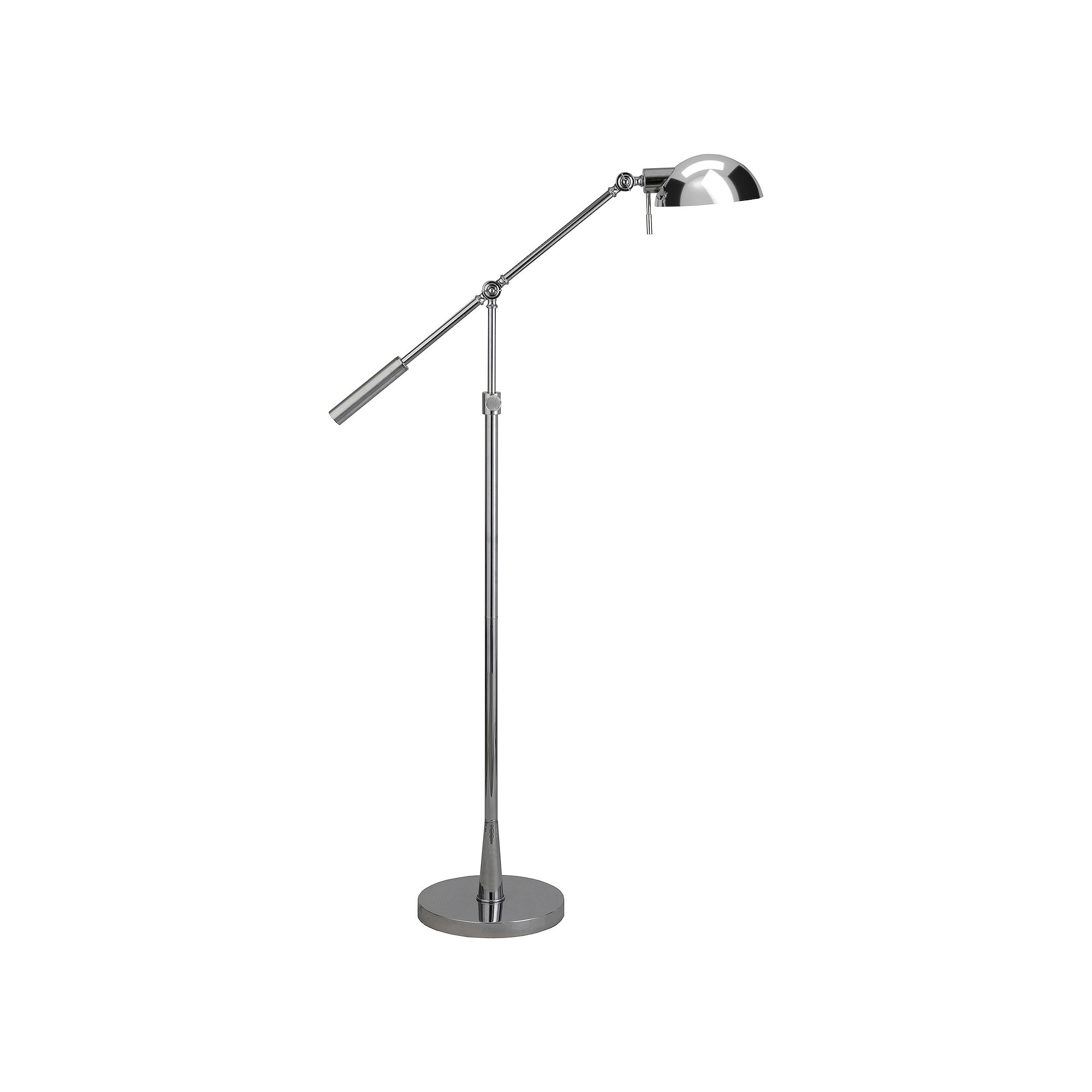 Finley & Sloane Dexter Floor Lamp, Polished Nickel