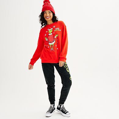 Juniors' Merry Grinchmas Graphic Sweatshirt