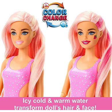 Barbie® Pop Reveal Fruit Series Strawberry Lemonade Pink-Streaked Blonde Hair, Blue Eyes Barbie Doll & 8 Surprises