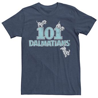 Disney's One Hundred and One Dalmatians Men's Three Puppies Distressed Graphic Tee