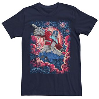 Men's Transformers Optimus Prime Starry Night Graphic Tee