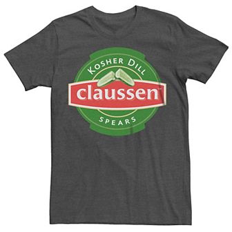 Men's Claussen Kosher Dill Spears Color Logo Graphic Tee