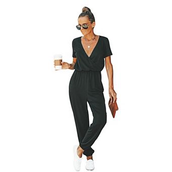 Women's Cupshe Danica V-neck Maxi Short Sleeve Jumpsuit