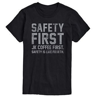 Big & Tall Safety First JK Graphic Tee