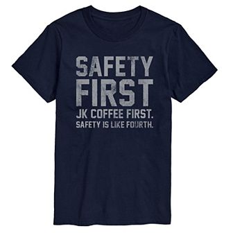 Big & Tall Safety First JK Graphic Tee