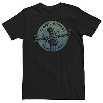 Big & Tall Classic Guitars Vintage Sound Graphic Tee