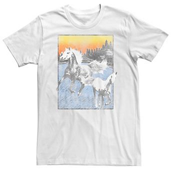 Big & Tall Running Horses in Liberty Graphic Tee