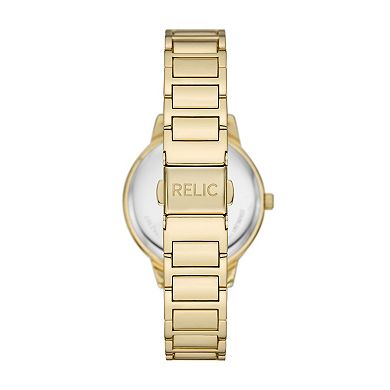 Women's Relic by Fossil Pave Gold Watch & Bracelet Set